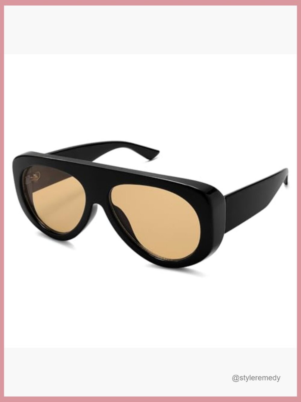 Plastic Retro Aviator Sunglasses with UV Protection Wrap Around Style - Picture 4 of 5
